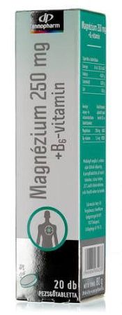 InnoPharm Magnézium + B6-vitamin pezsgőtabletta, 20 db