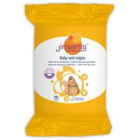 JimJams nedves baba törlőkendő, 10 db/csomag