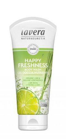 Lavera tusfürdő Happy Freshness lime - citromfű VEGÁN, 200 ml