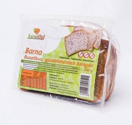 Love Diet Gluténmentes rusztikus barna kenyér 235 g
