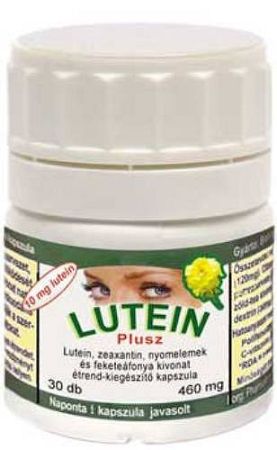 LUTEIN-PLUSZ kapszula, 30 db - Lutein, zeaxantin, nyomelemek és fekete áfonya kivonata