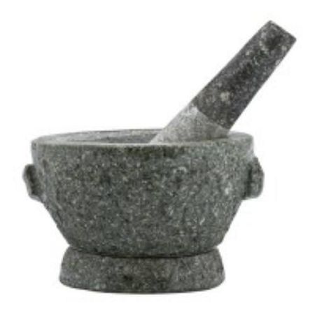 Mozsár, kő fűszermozsár, 18 cm