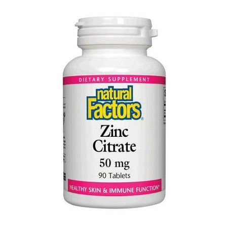 Natural Factors Zinc Citrate/Cink-citrát tabletta - 50 mg, 90 db