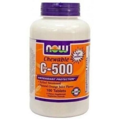 Now C-vitamin 500 mg narancs ízű rágótabletta, 100 db
