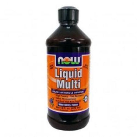 Now Liquid Multi folyékony multivitamin erdei gyümölcsös, 473 ml