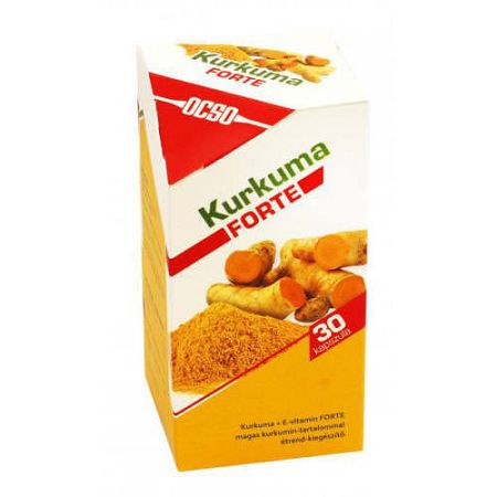 OCSO Kurkuma + E-vitamin FORTE magas kurkumin-tartalommal, 30 kapszula
