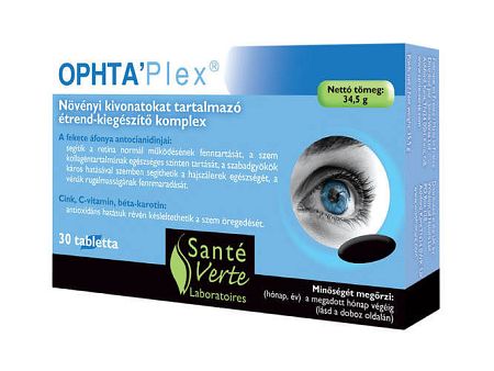 Ophta Plex tabletta az éleslátás megőrzéséért, 30 db