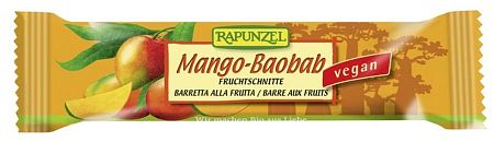 Rapunzel bio Gyümölcsszelet, mangó-baoab, 40 g