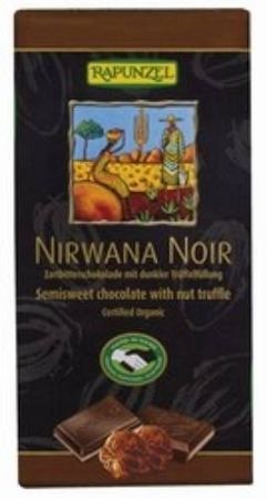 Rapunzel bio Nirwana Noir keserű töltött csokoládé, vegán, 100 g