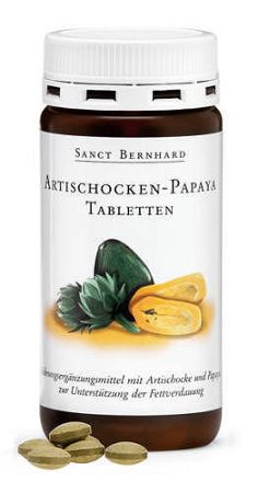 Sanct Bernhard Articsóka-papaja tabletta, 160 db