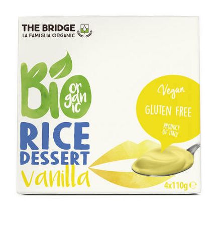 The Bridge bio rizs desszert, 4x110 g - vaníliás