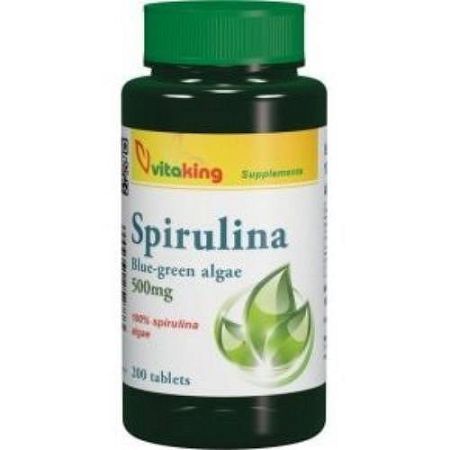 Vitaking 100% Spirulina alga 500 mg tabletta, 200 db