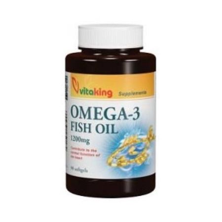 Vitaking Omega-3 1200 mg halolaj, 90 db lágyzselatin kapszula