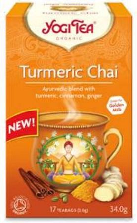 Yogi Bio Kurkuma tea, TURMERIC CHAI, 17 filter