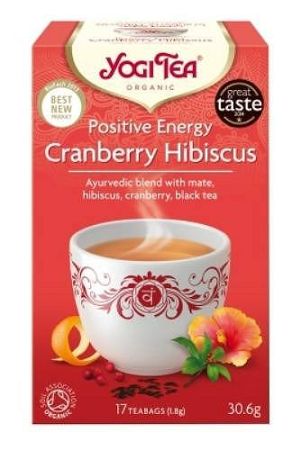 Yogi Bio Pozitív energia tea, CRANBERRY HIBISCUS, 17 filter